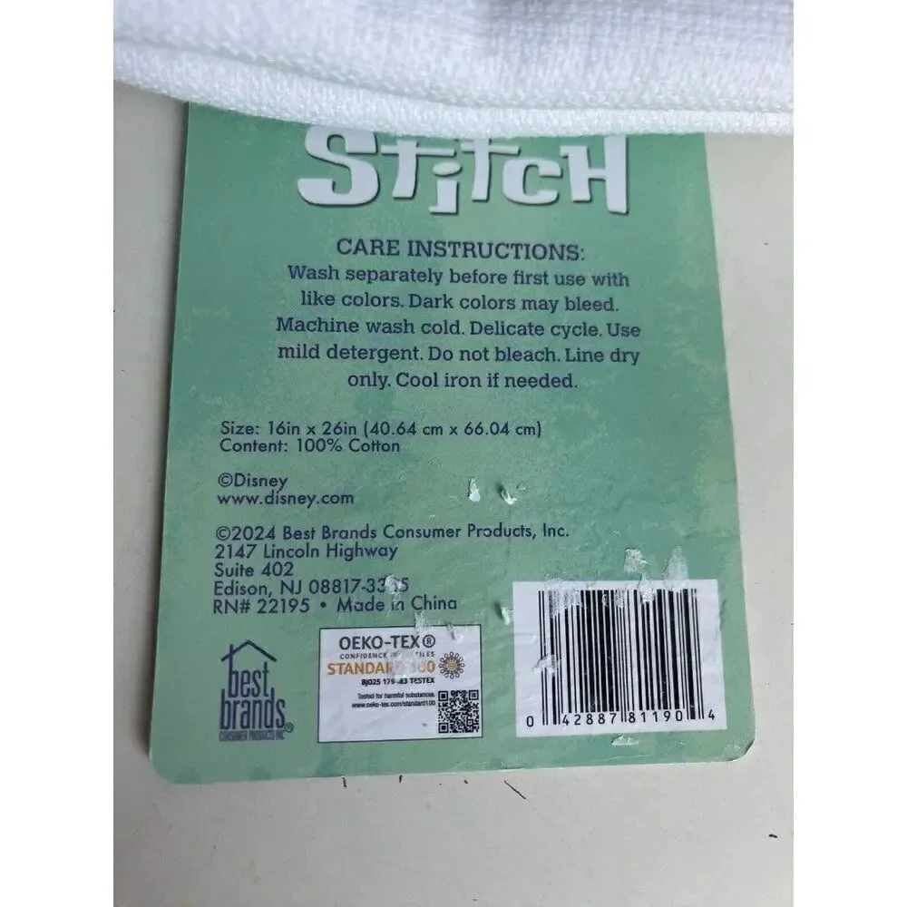 2 Pack Disney Lilo & Stitch Hand Kitchen‎ Towels Floral Tropical Colorful NEW
